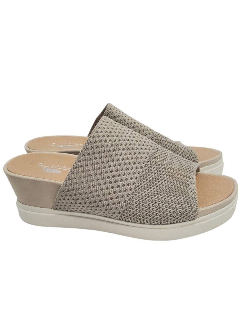 D'Scholls Women's Oyster Mesh Knit Sonia Open Toe Platform Slide Sandals Sz 7.5M - Picture 8 of 16